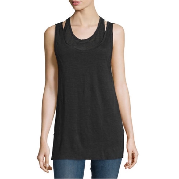 rag & bone Tops - rag & bone/JEAN Scoop-Neck Double-Layer Tank